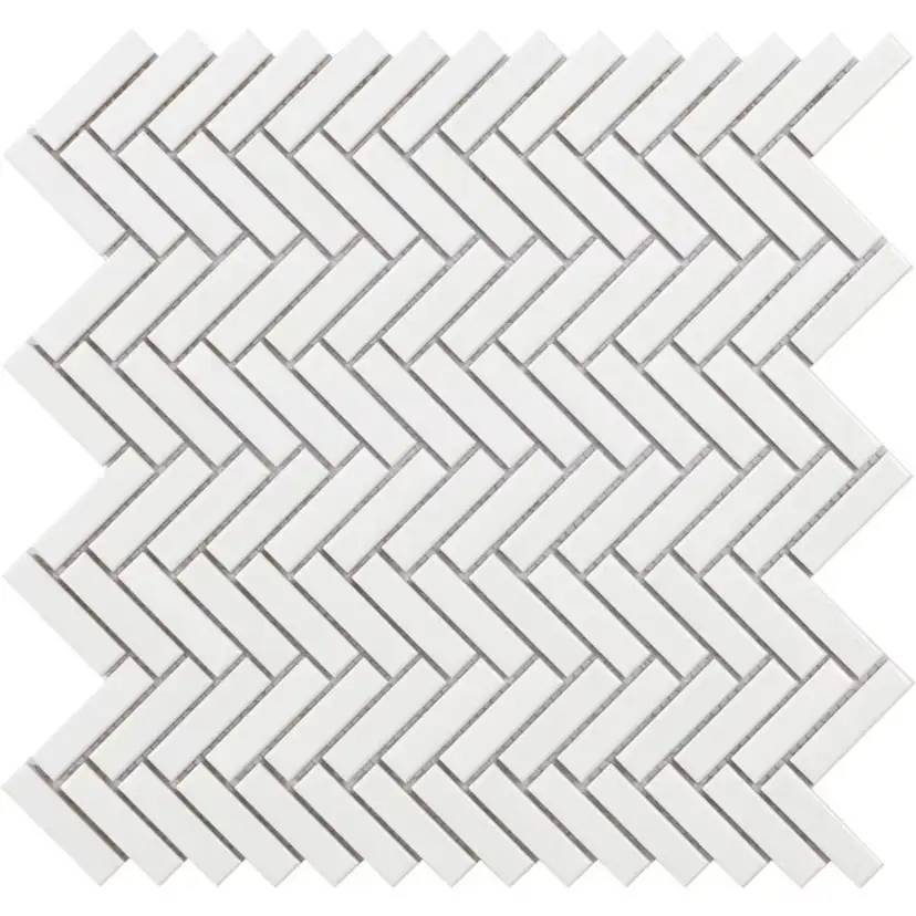 Mosaik Konradssons Tech Chevron Vit Blank 29x31 cm