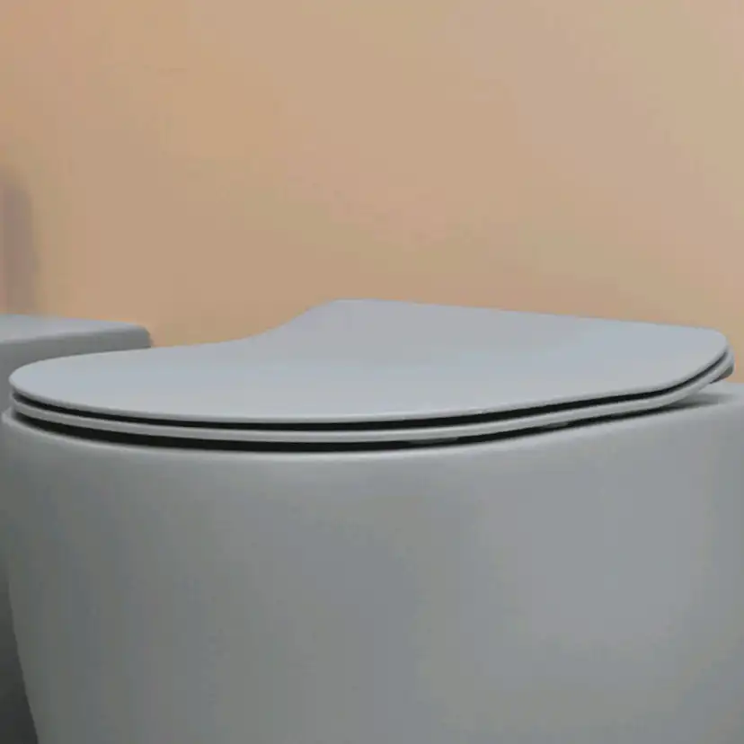 Vägghängd Toalettstol Lavabo Glomp BTW Matt Grå Matt Grå