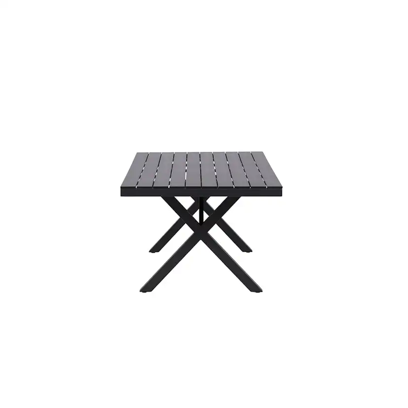 Garcia Diningtable Alumnium - Black / Rectangular 100*200* Svart
