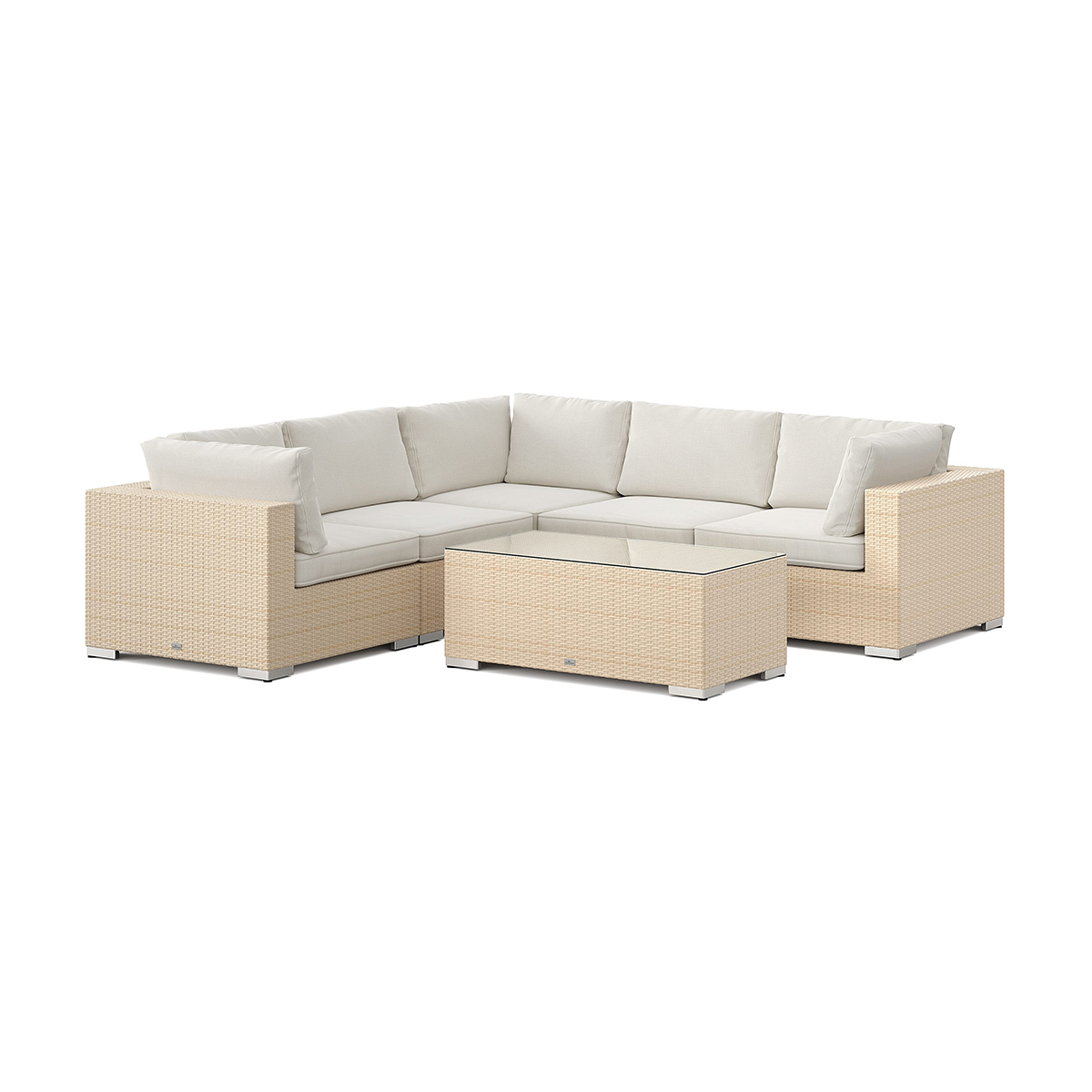 Loungegrupp Comfort Garden Bahamas utomhus hörnsoffa 5-sits vändbar med bord