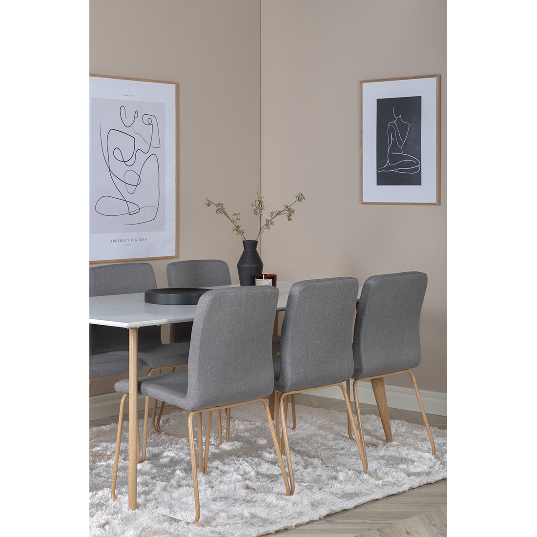 Matgrupp Venture Home Polar Ø100 cm med 6st Mace Matstolar