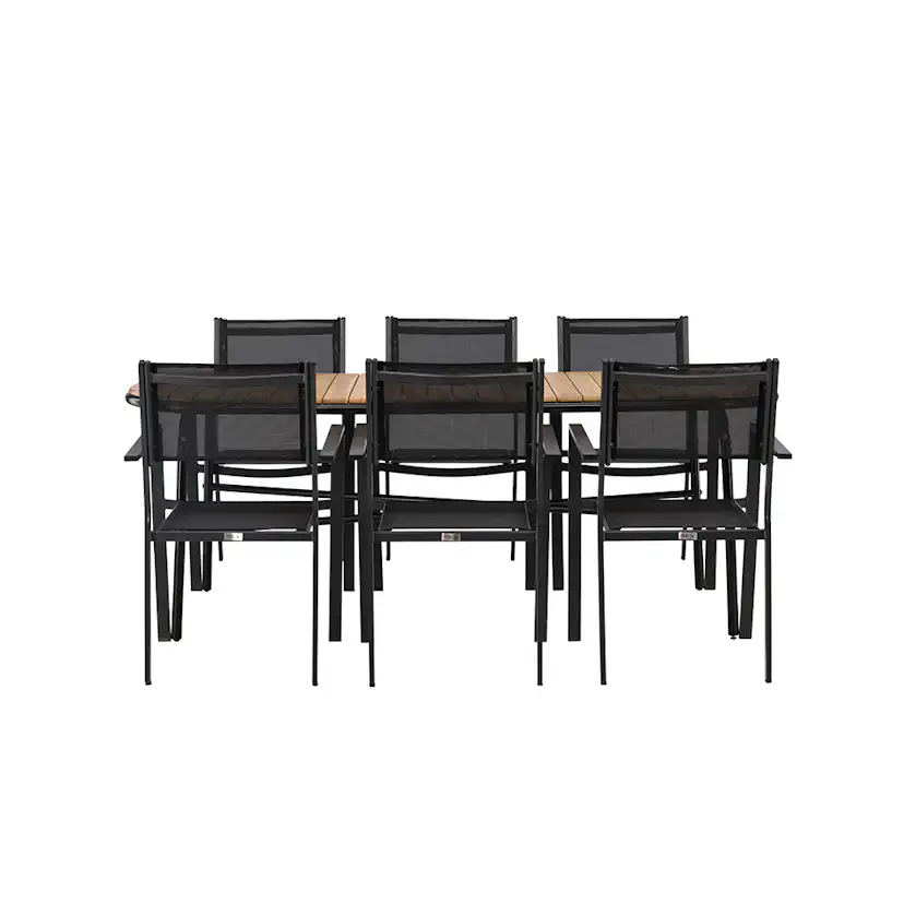 Matgrupp Venture Home Holmbeck Bord med 6 Copacabana Stolar