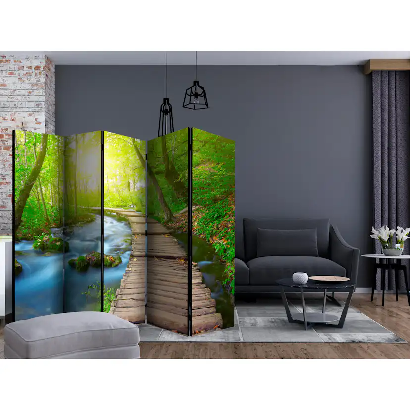 Rumsavdelare Skärmvägg Arkiio Green Forest II 225x172 cm