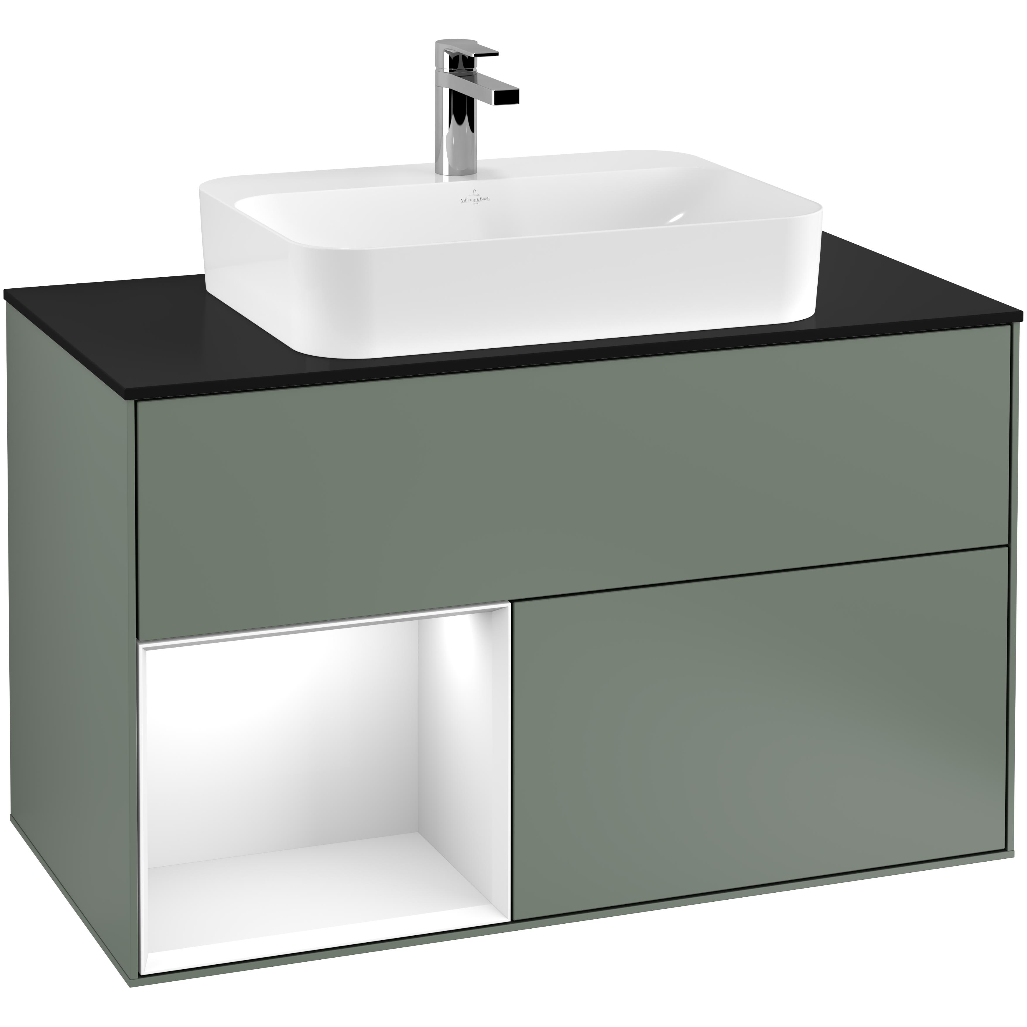 Tvättställsskåp Villeroy & Boch Finion med 2 Lådor Hylla och Bänkskiva för Ytmonterat Tvättställ