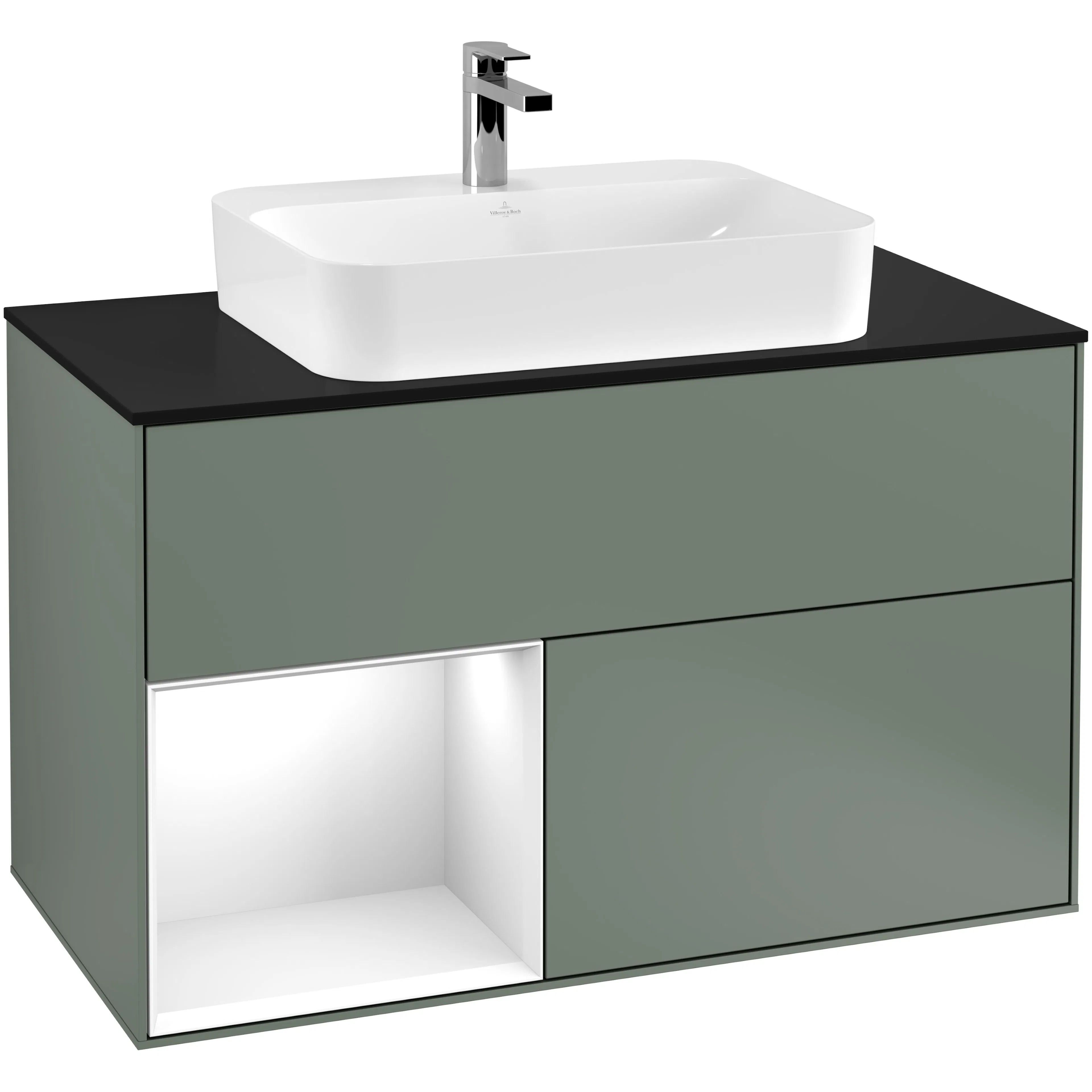 Tvättställsskåp Villeroy & Boch Finion med 2 Lådor Hylla och Bänkskiva för Ytmonterat Tvättställ