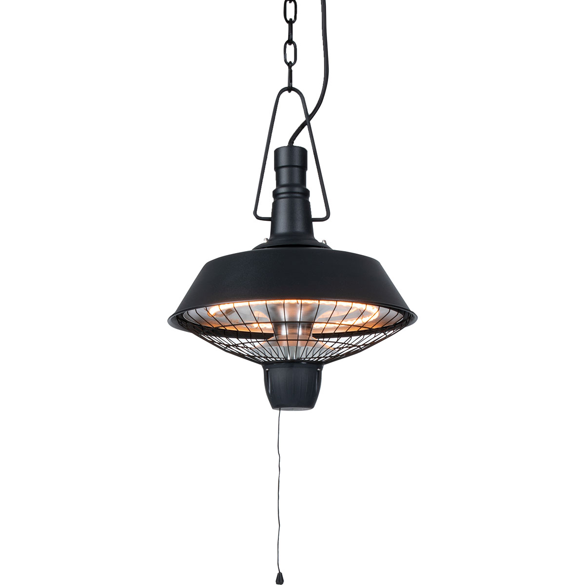 Hängande Terrassvärmare SunRed Indus RSH16, Infravärmare för Balkong & Terrass, Svart 3000W