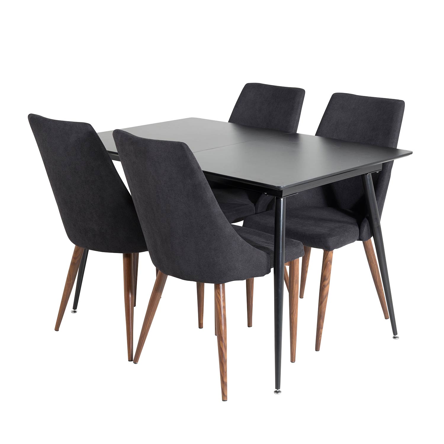 Matgrupp Venture Home Silvia med Iläggsskiva och 4 Laura Stolar