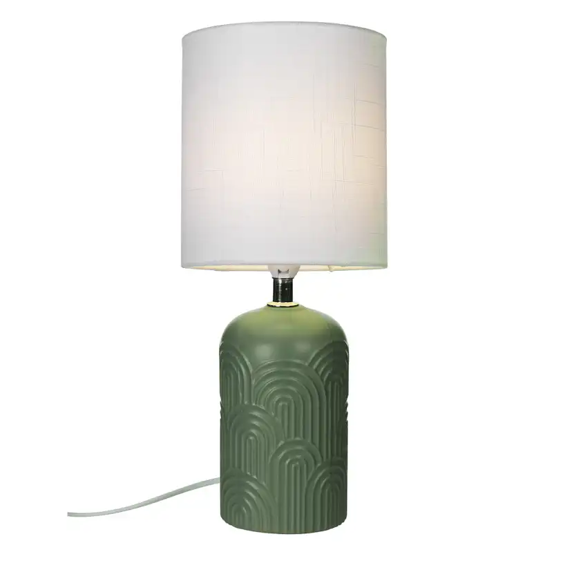 Bordslampa Cottex Archie H35 cm Keramikfot med Textilskärm