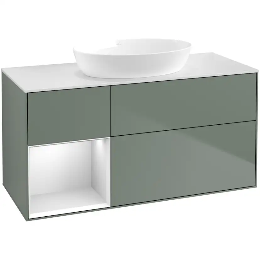 Tvättställsskåp Villeroy & Boch Finion med 3 Lådor Hylla och Bänkskiva för Fristående Tvättställ från Artis & Collaro