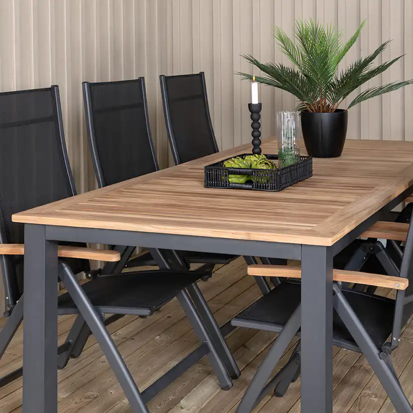 Matgrupp Venture Home Perla 224 med 6 Perla Positionsstolar