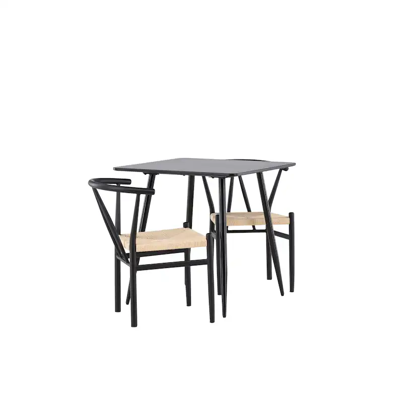 Polar Dining Table with Alfons Dining Chair Svart/Svart