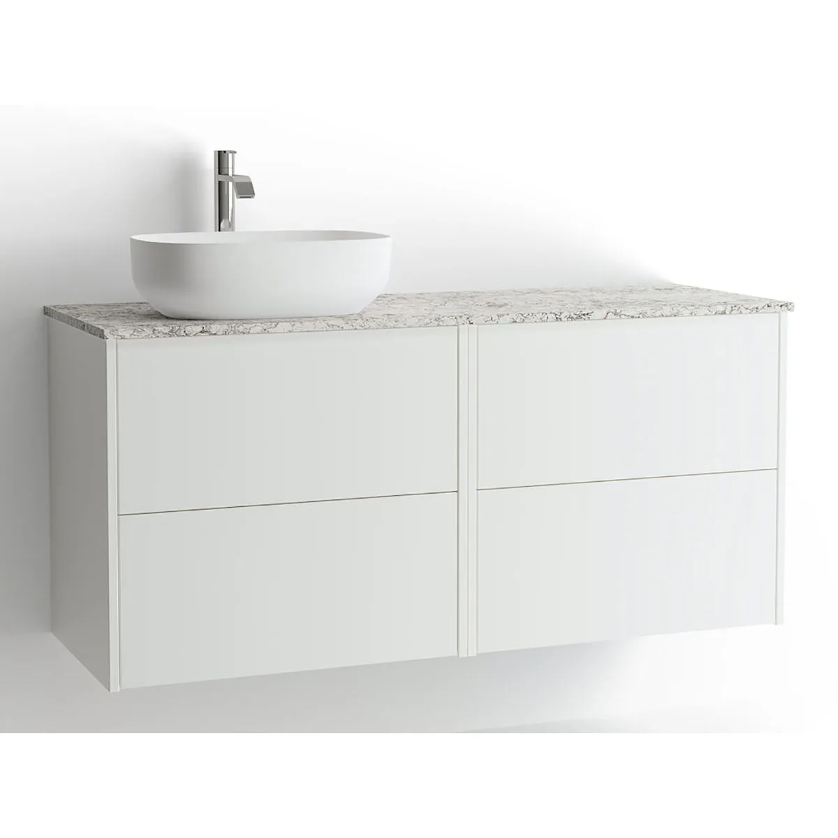 Tvättställsskåp Vedum Mezzo Frame 1200 med 4 Lådor