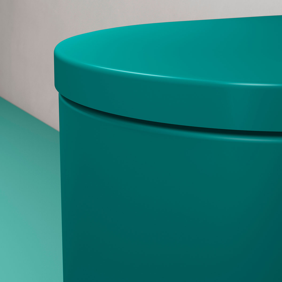 WC vägg, Ytterfärg Grönblå Matt 570 mm Grönblå