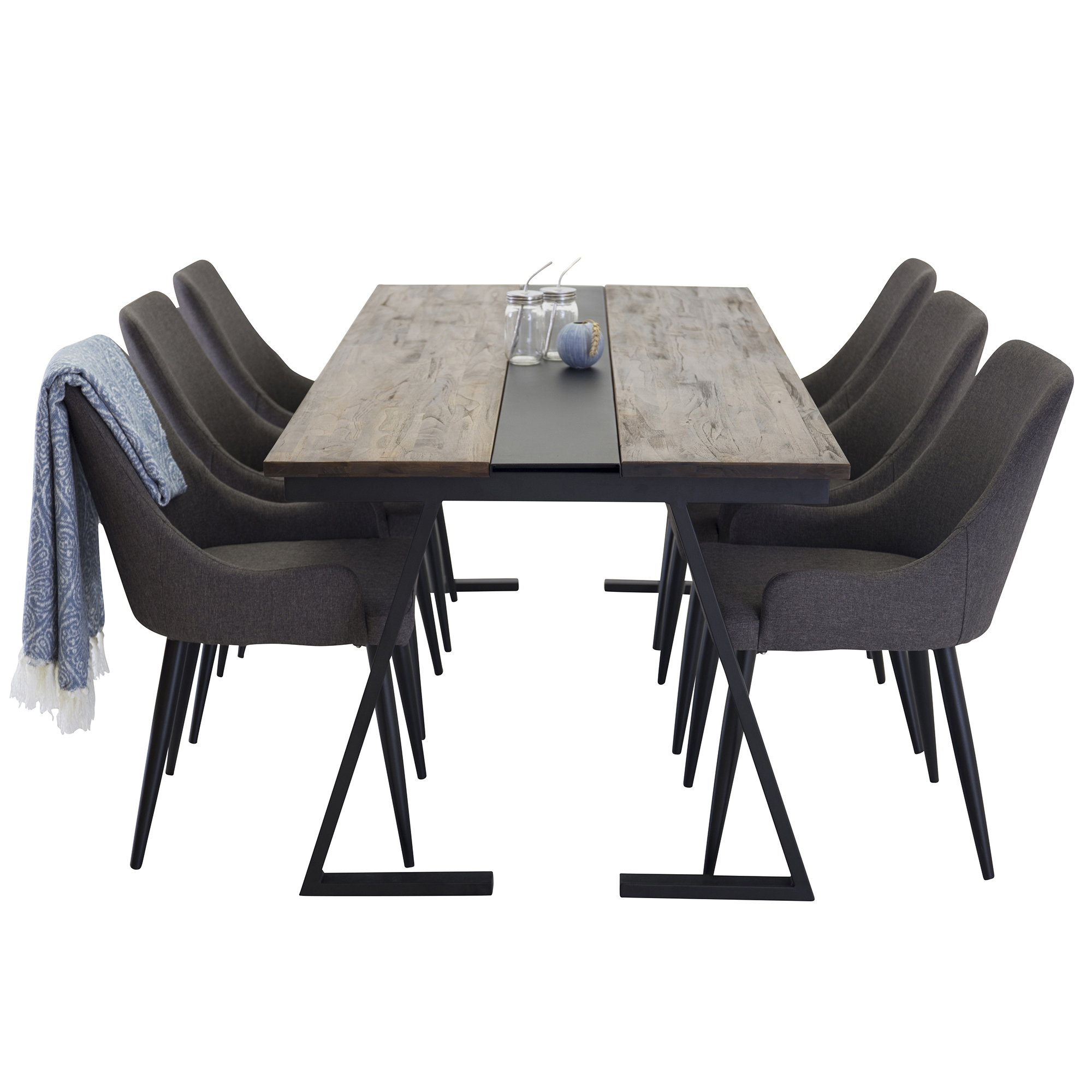 Matgrupp Venture Home Jane med 6 Plake Stolar