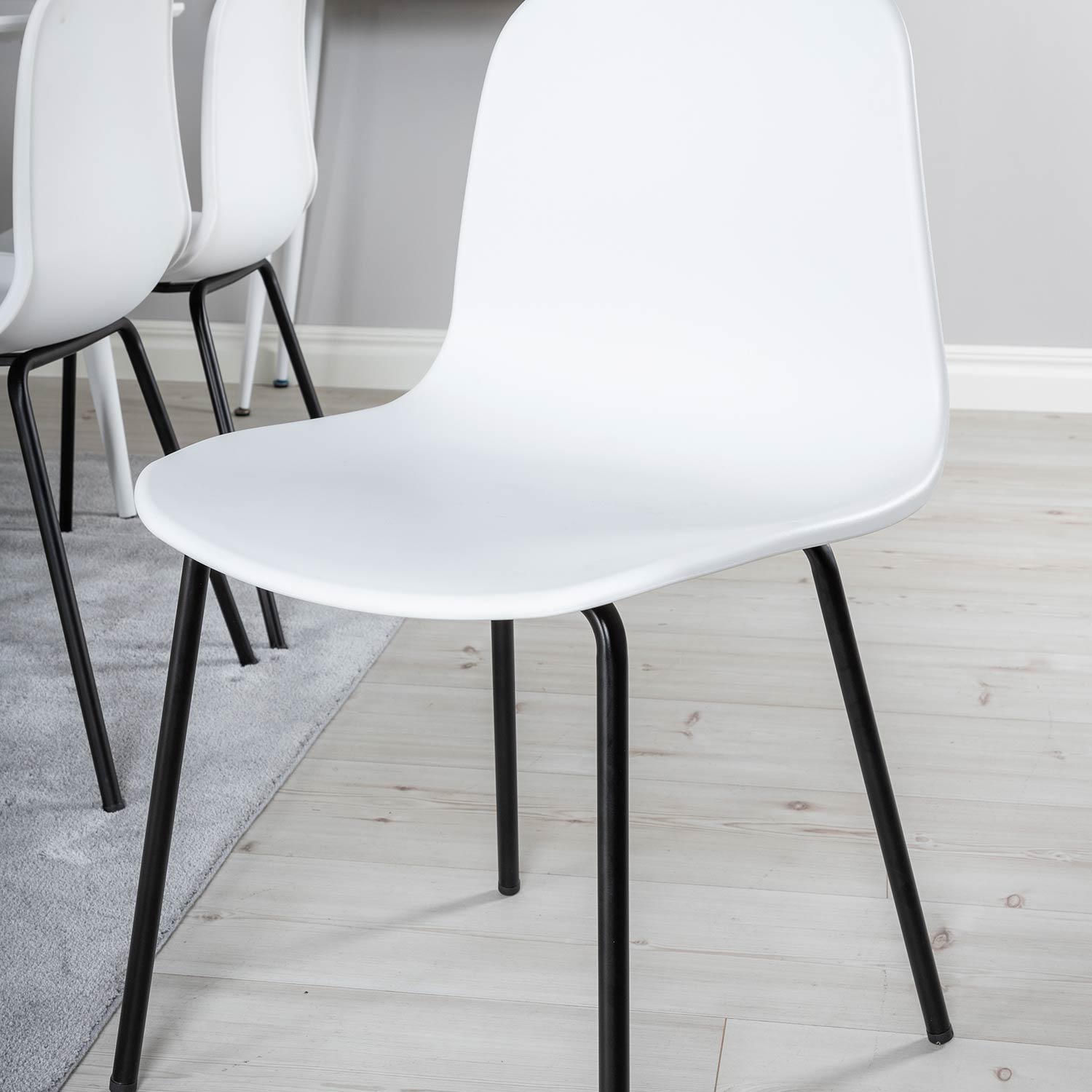 Polar table 180 cm -White top /Arctic Chair- White Plastic_6 Vit/Svart