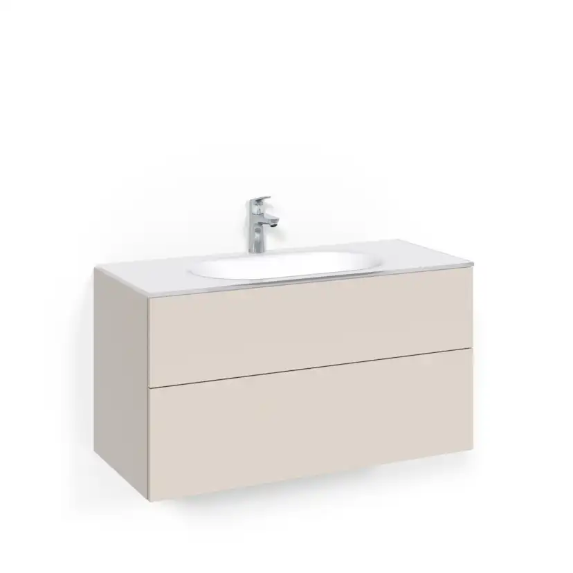 Tvättställsskåp Macro Design Crown Plain Med Glastvättställ