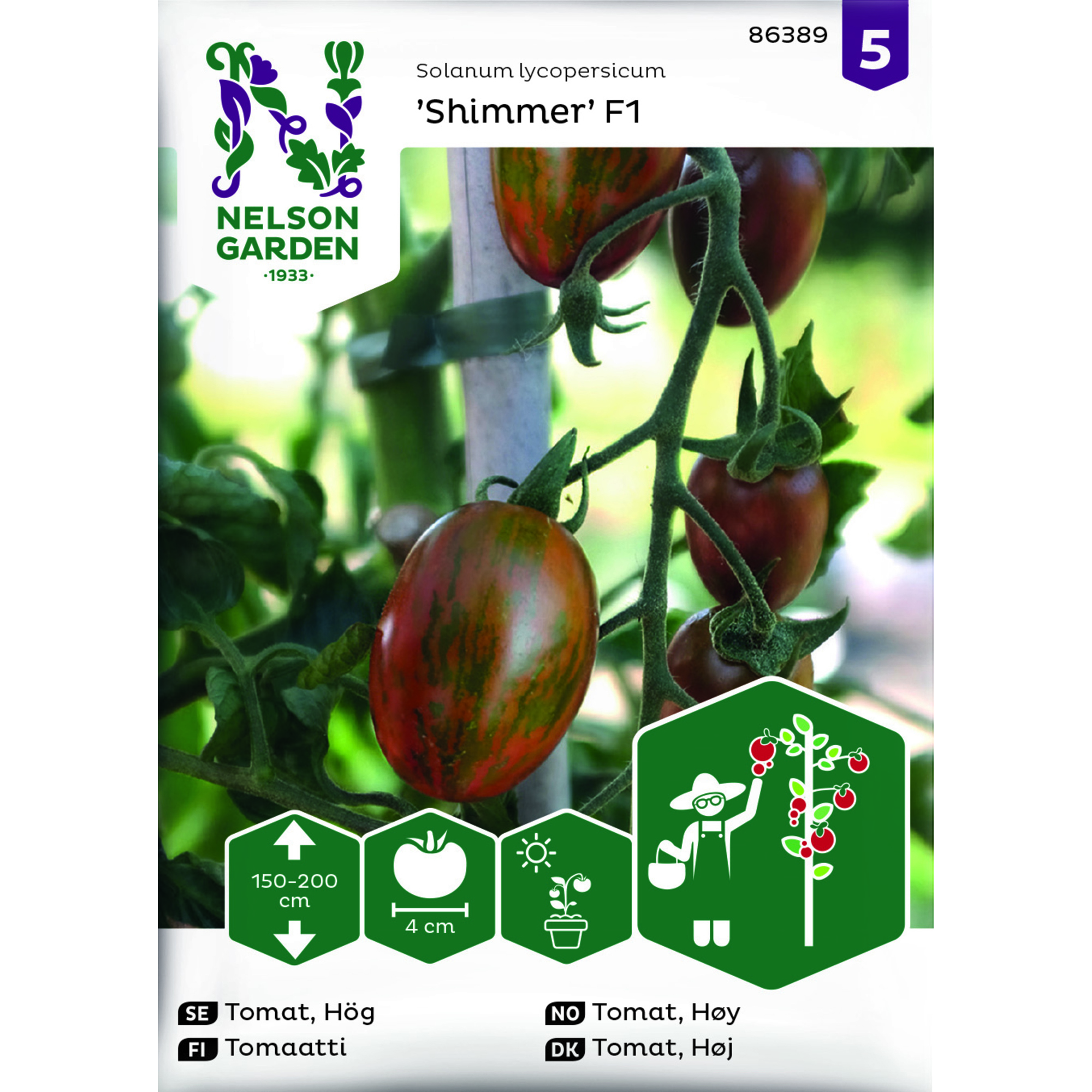 Frö Nelson Garden Tomat Hög Shimmer F1