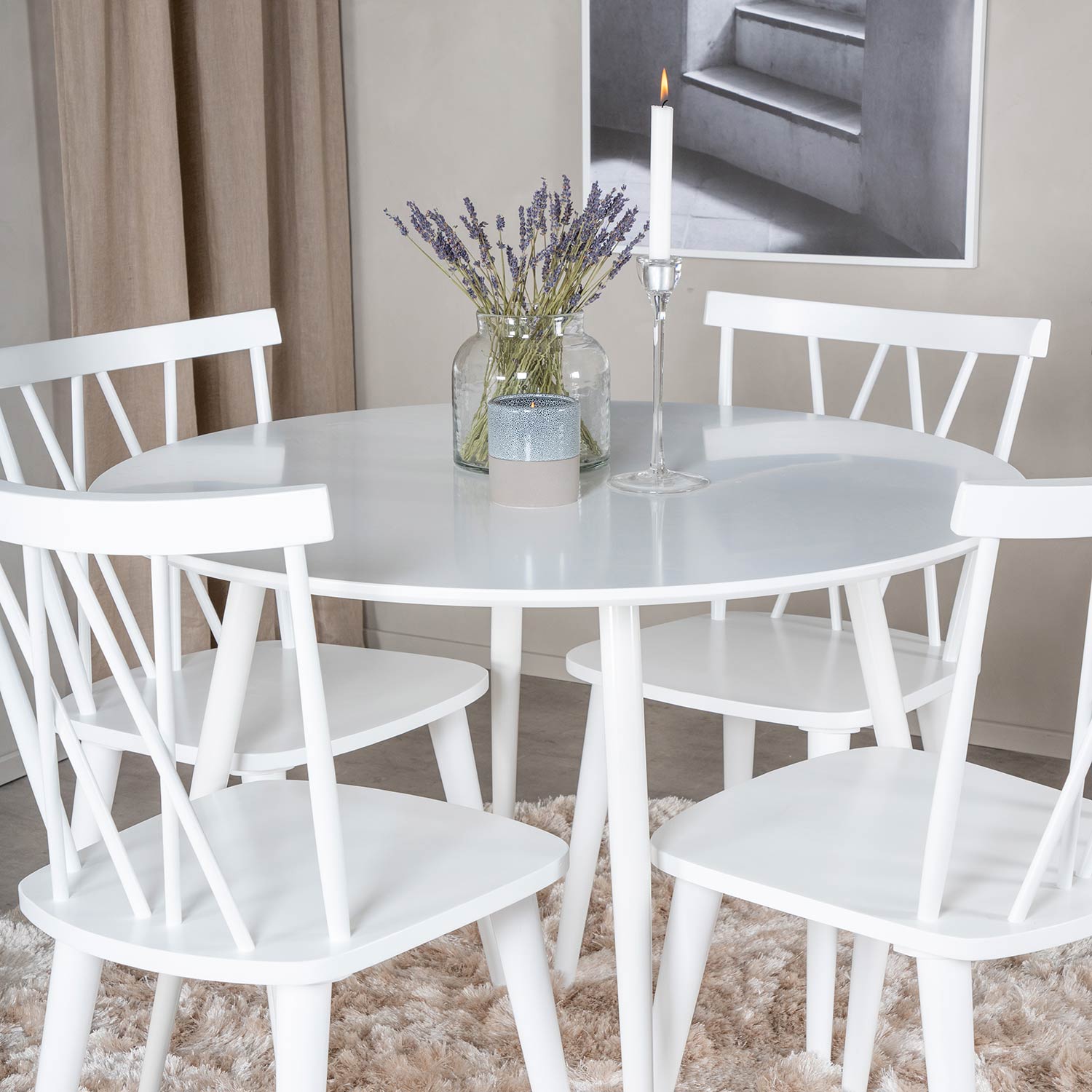 Matgrupp Venture Home Plake2 med 4 Laura Stolar Polyestertyg Runt