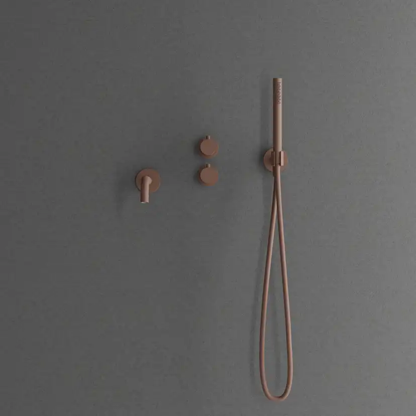 Takduschset Scandtap Steel Harmonized 3X för Inbyggnad Rust Rust/Brun