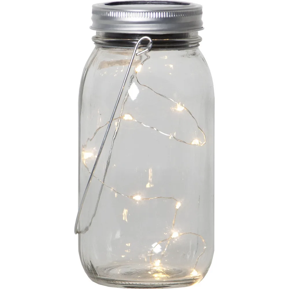 Solcellslykta Star Trading Jamjar Glasburk med Inbyggd Sensor