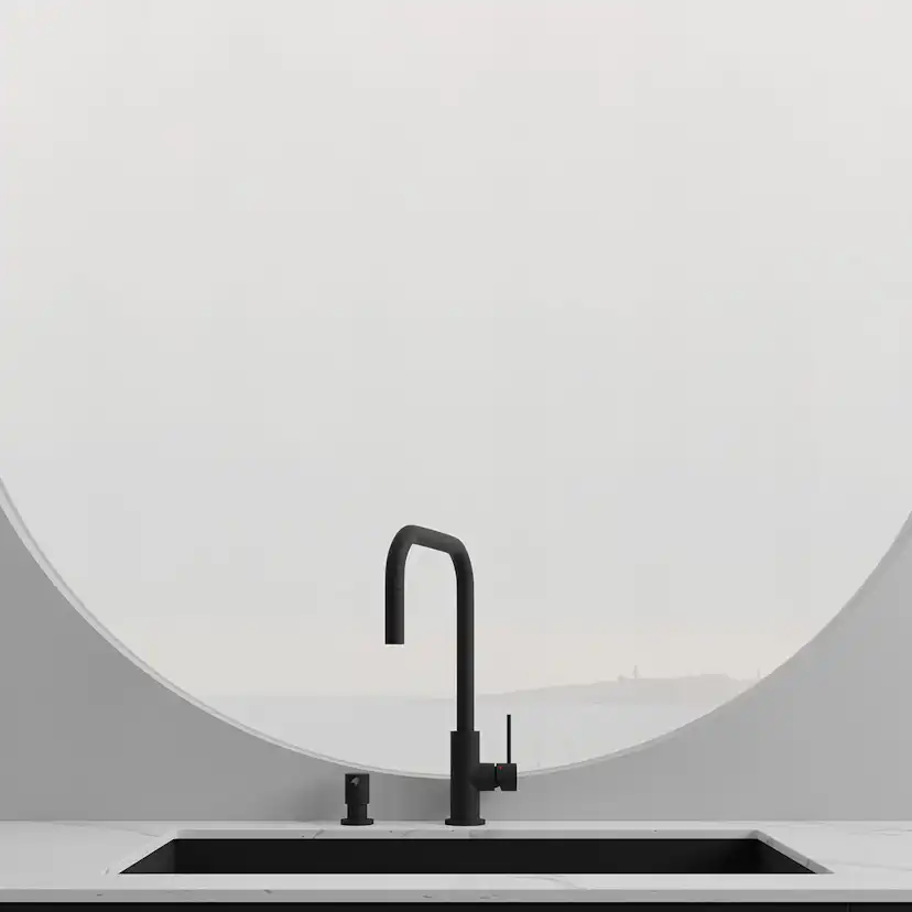 Köksblandare Scandtap Steel Accent Square med Utdragbar Pip