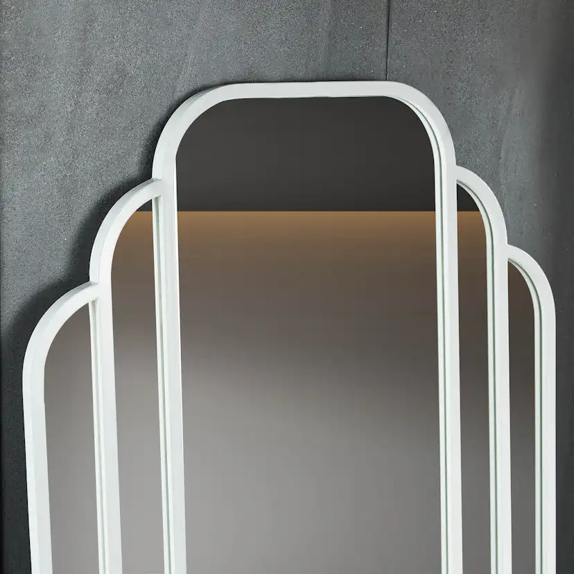 Hallspegel rund+sidodesign 900x1800mm - vit Vit