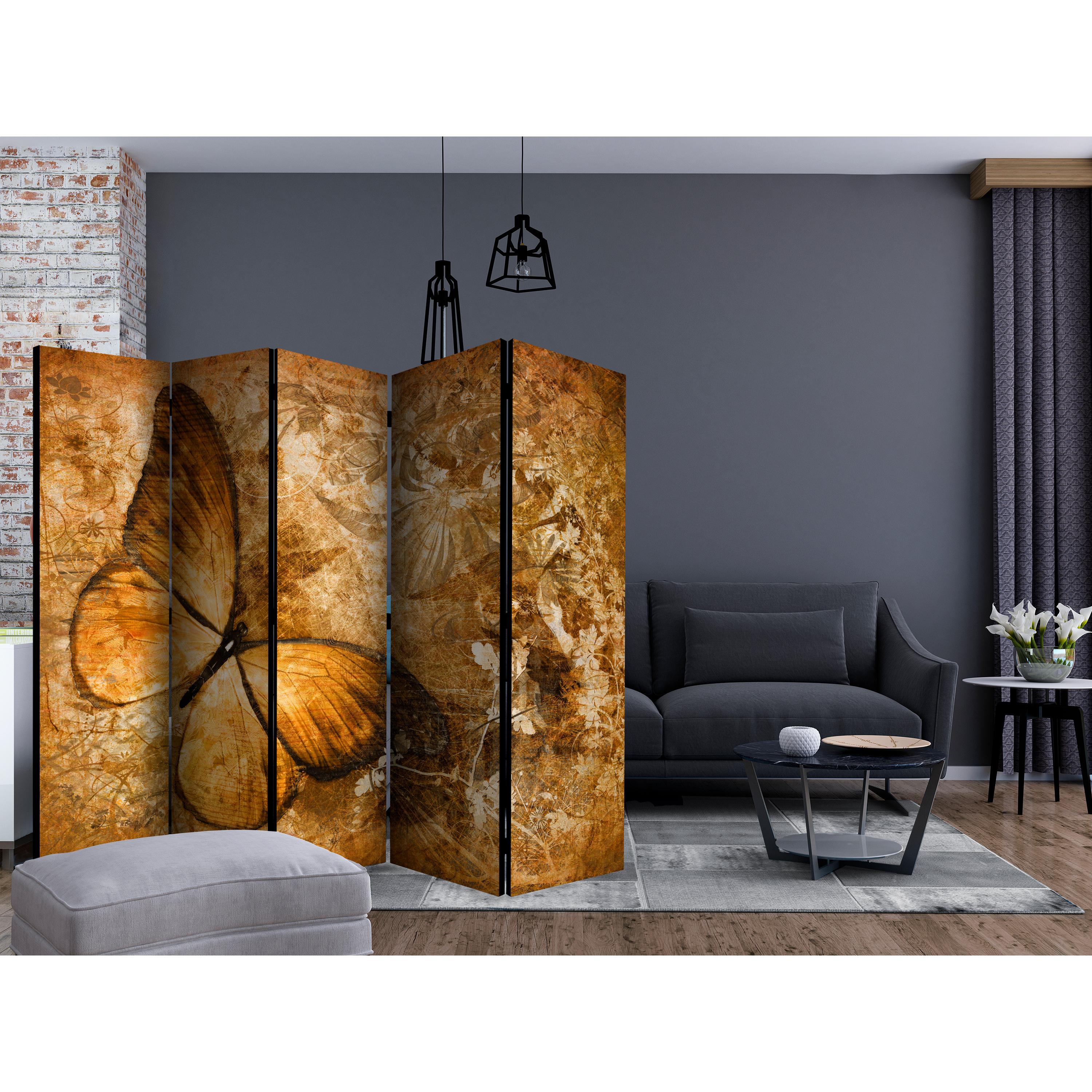 Rumsavdelare Skärmvägg Arkiio Butterfly Sepia II 225x172 cm