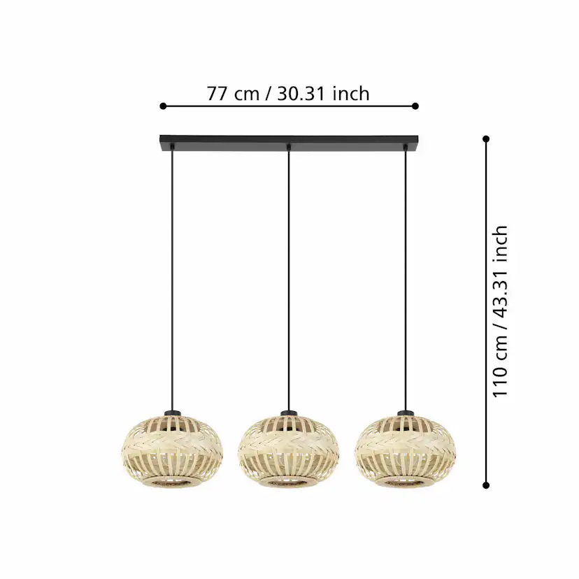 Taklampa Eglo Amsfield med 3 Lampor