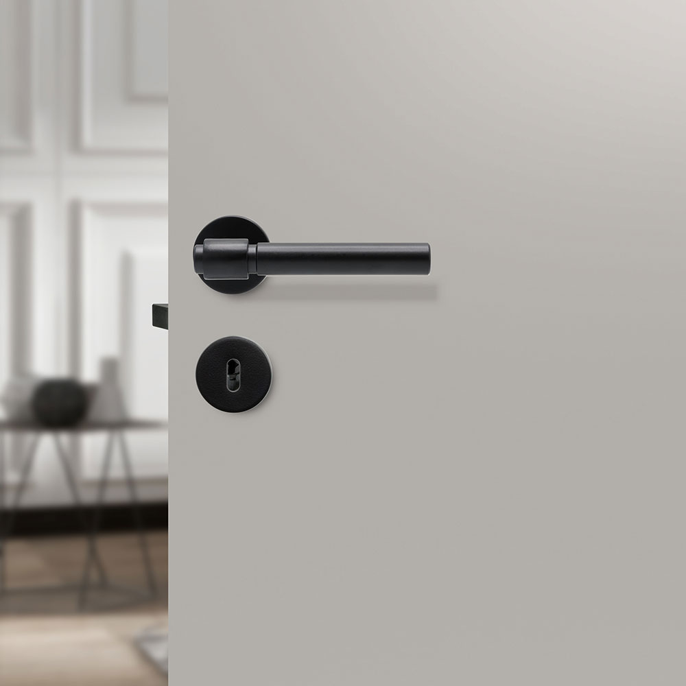 Dörrhandtag Beslag Design Helix 200 Plain med Nyckelskylt