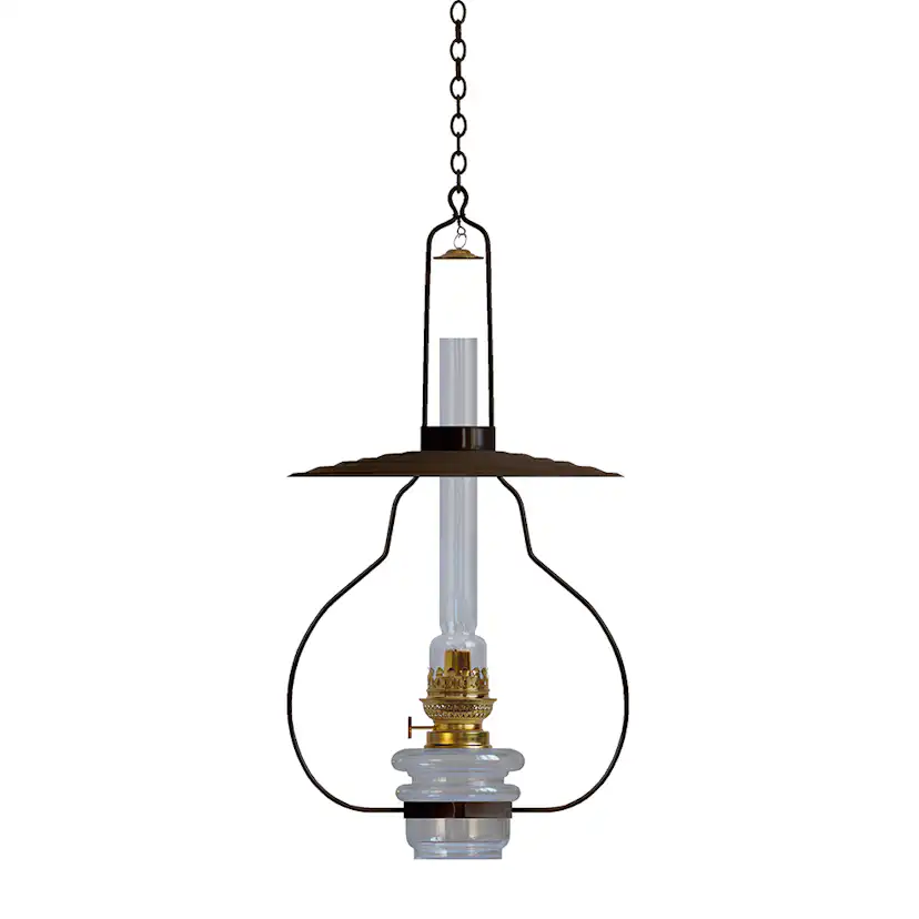 Fotogenlampa Karlskrona Lampfabrik Lyckeby Svart