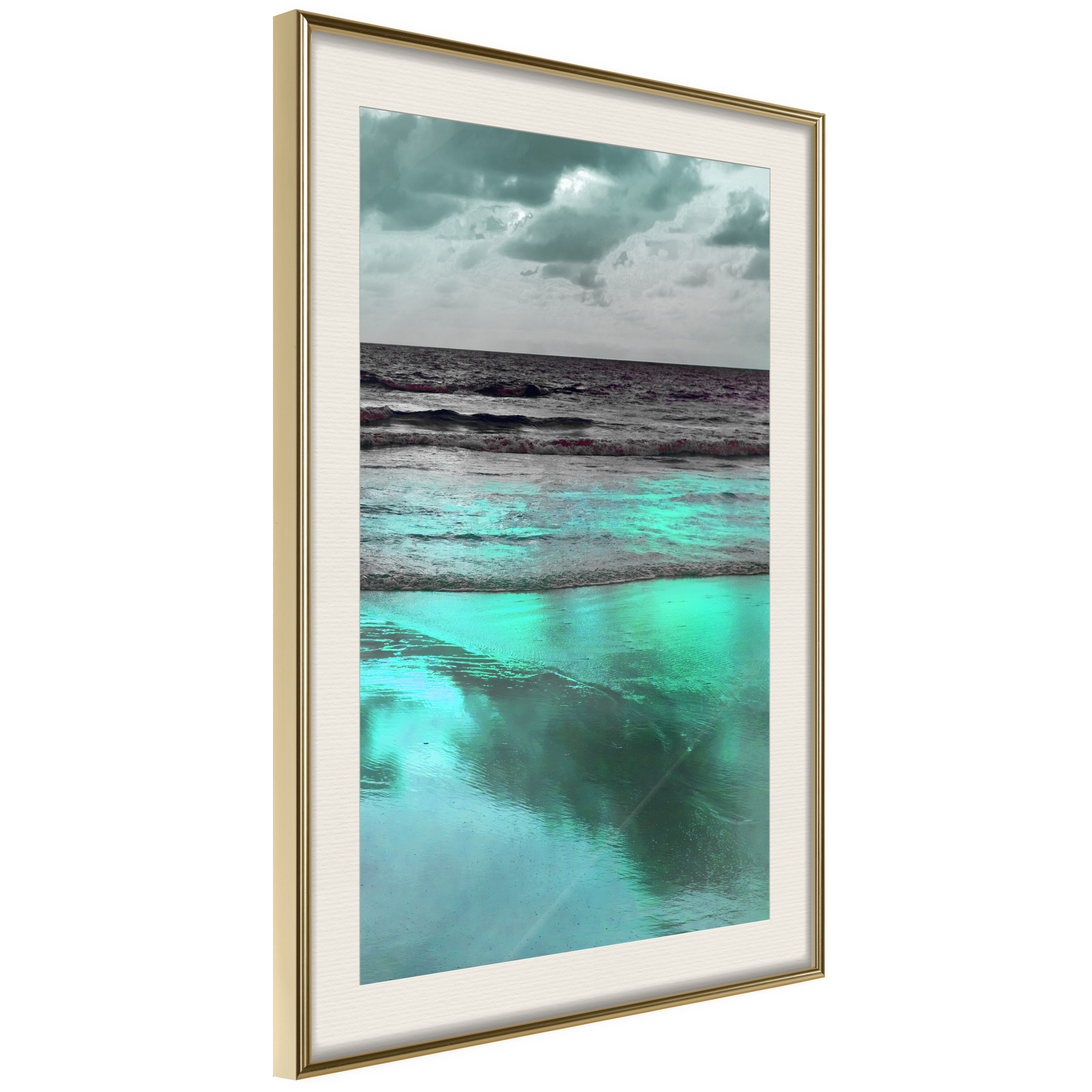 Affisch - Marine Nostalgia [Poster] 40x60 Guld ram med passepartout, 40x60 cm