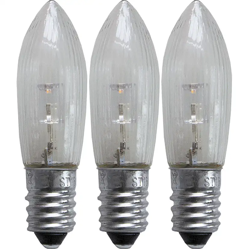 LED-Reservlampa Star Trading E10 Universal LED Klar 3-pack
