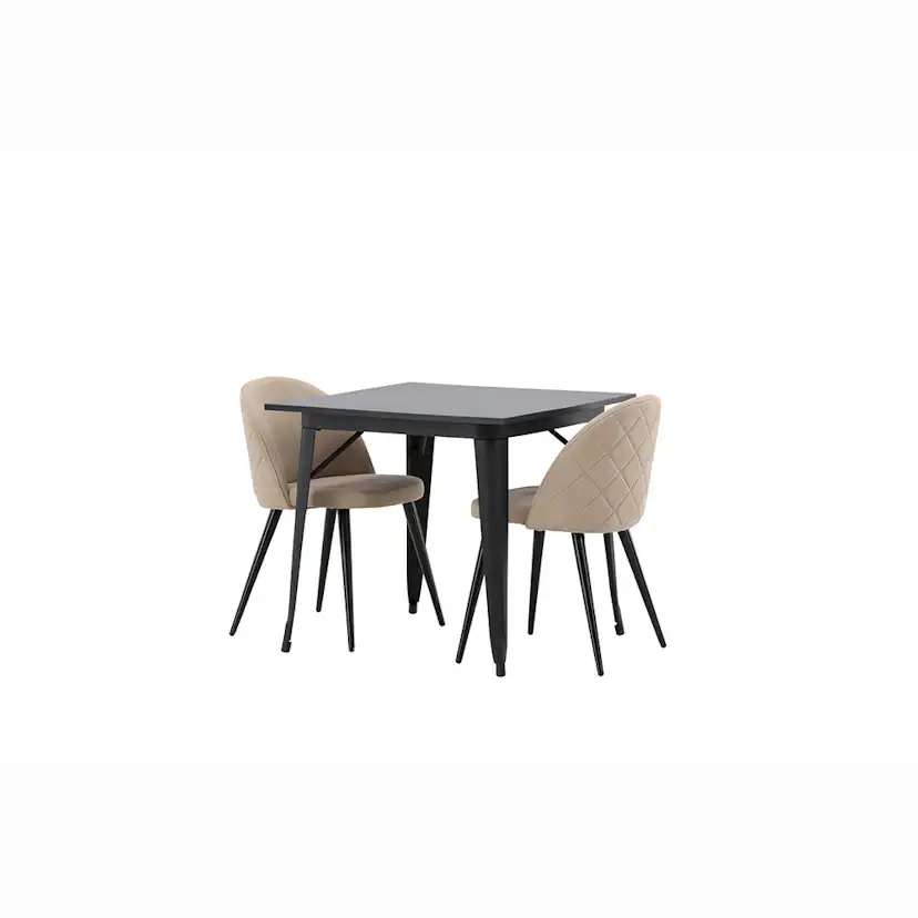Matgrupp Venture Home Tempe med 2 Velvet Stitches Stolar
