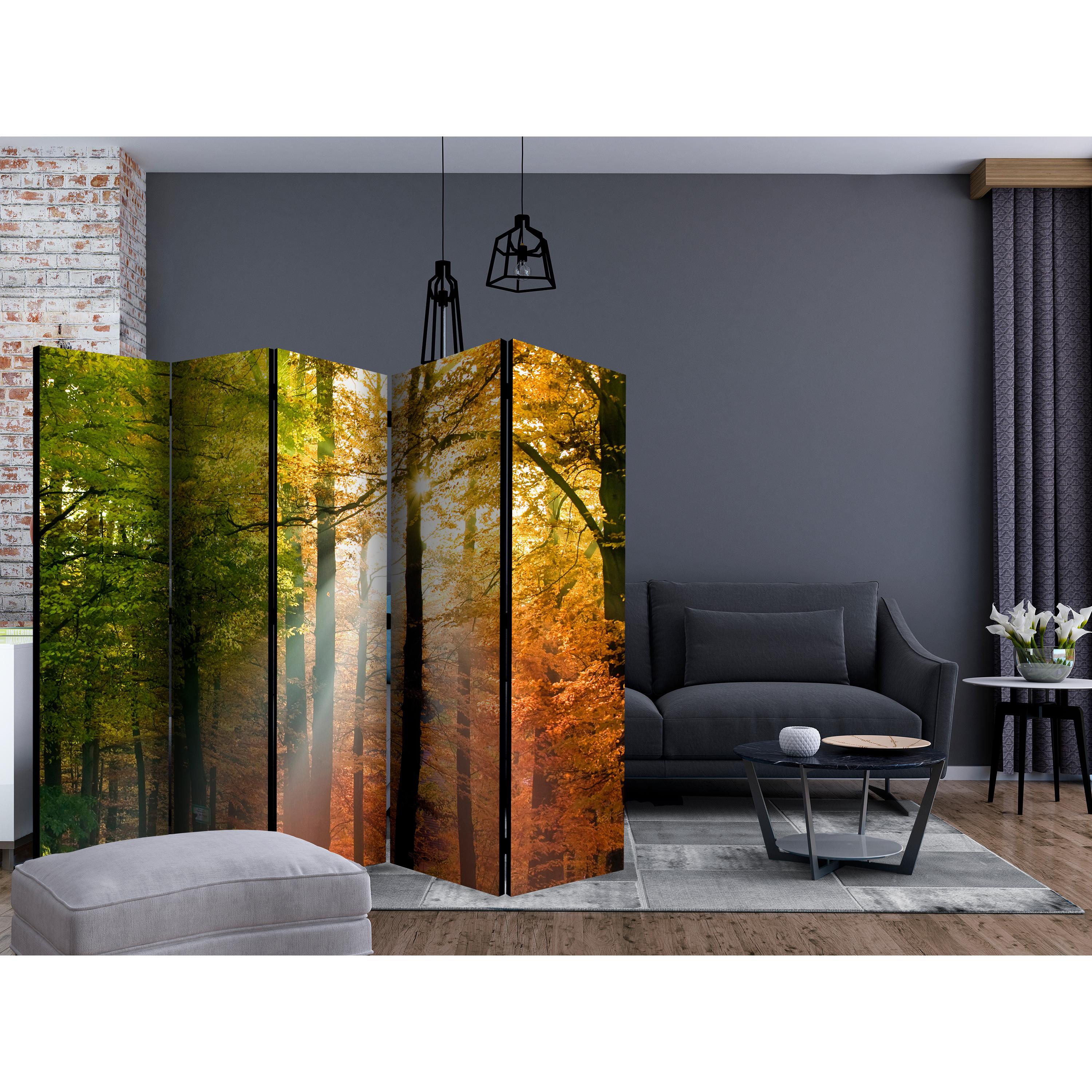 Rumsavdelare Skärmvägg Arkiio Forest Colours II 225x172 cm