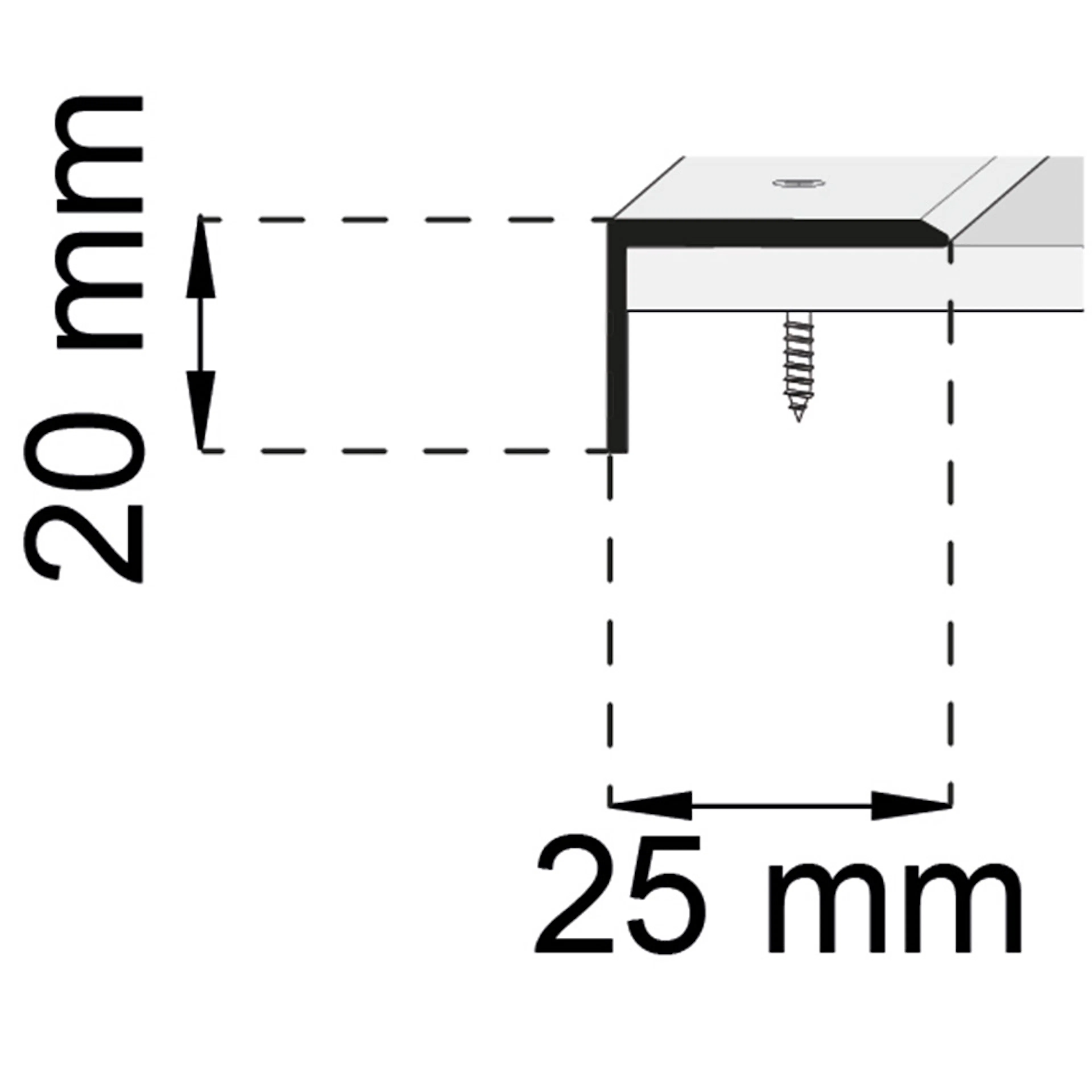 KANTLIST HABO A26 MÄSSING 20X25MM Längd: 1000 mm, Utförande: Mässing