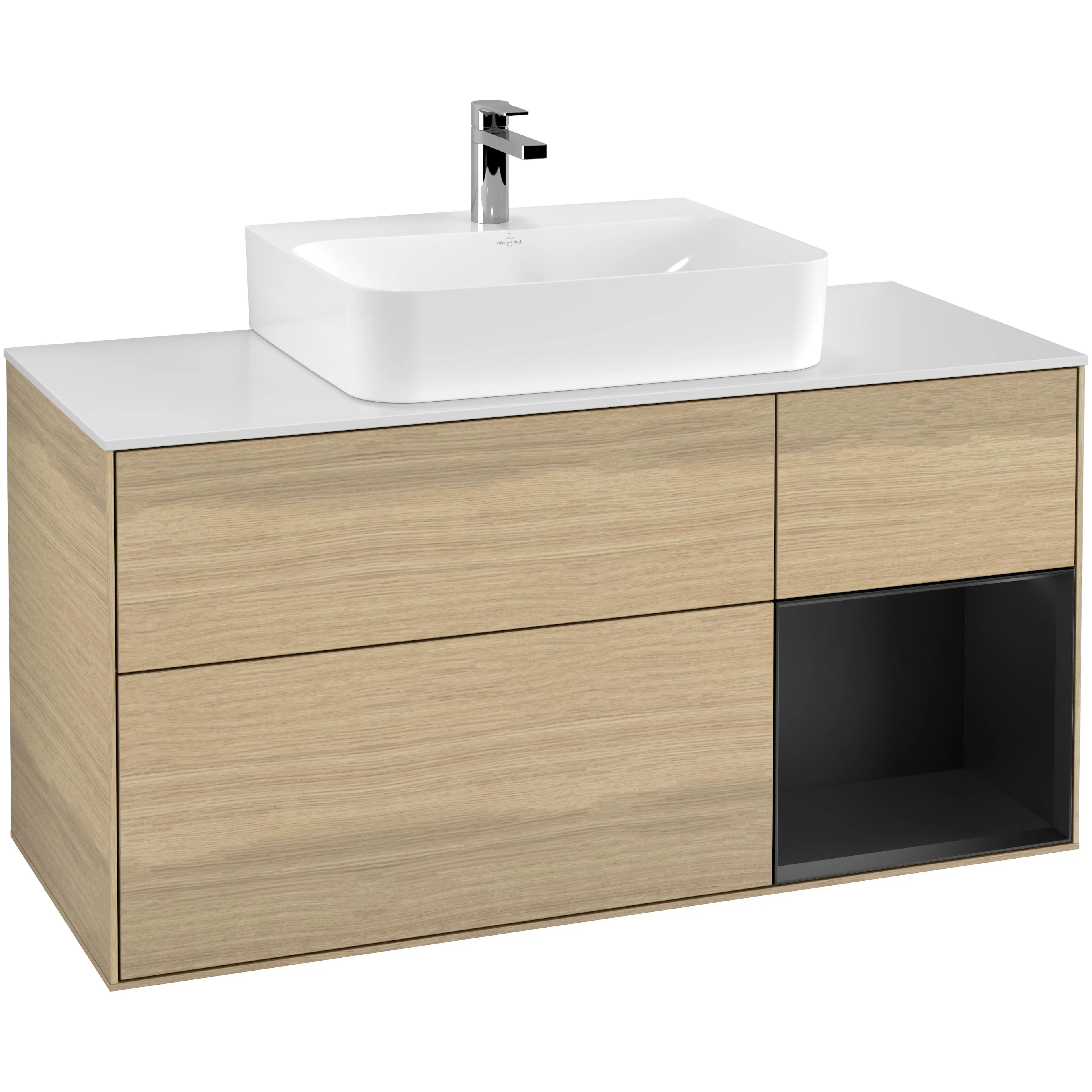 Tvättställsskåp Villeroy & Boch Finion med 3 Lådor Hylla och Bänkskiva för Centrerat Tvättställ