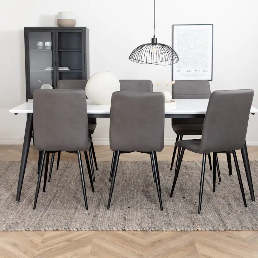 Matgrupp Venture Home Jolie med 6 Walerina Stolar