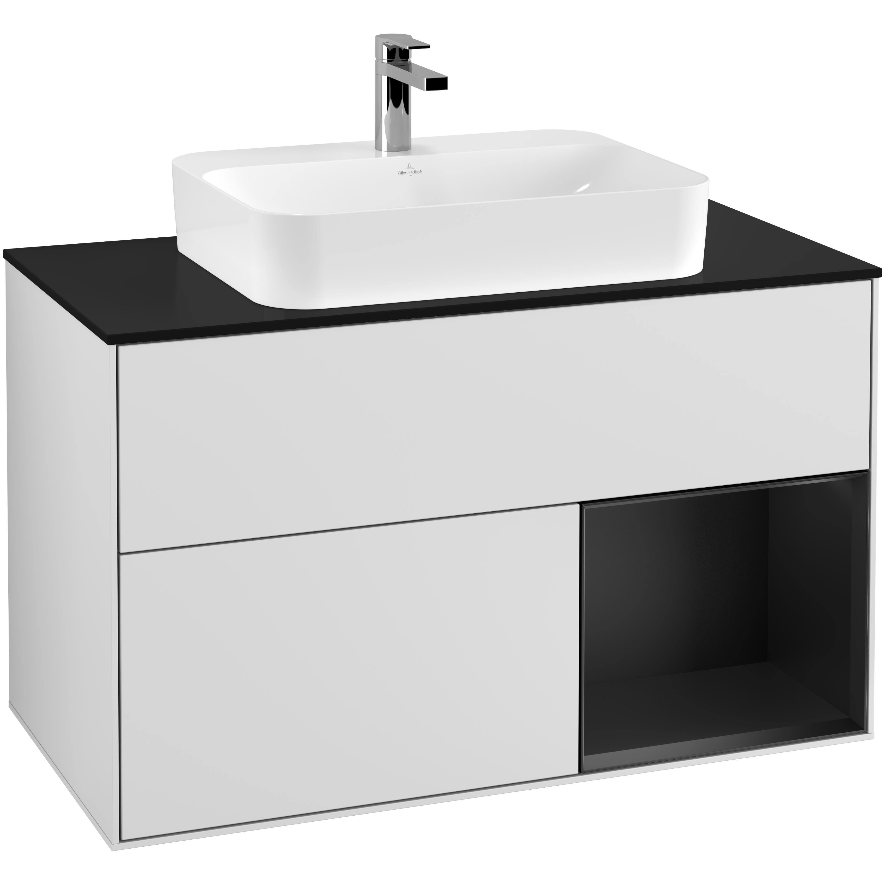 Tvättställsskåp Villeroy & Boch Finion med 2 Lådor Hylla och Bänkskiva för Ytmonterat Tvättställ