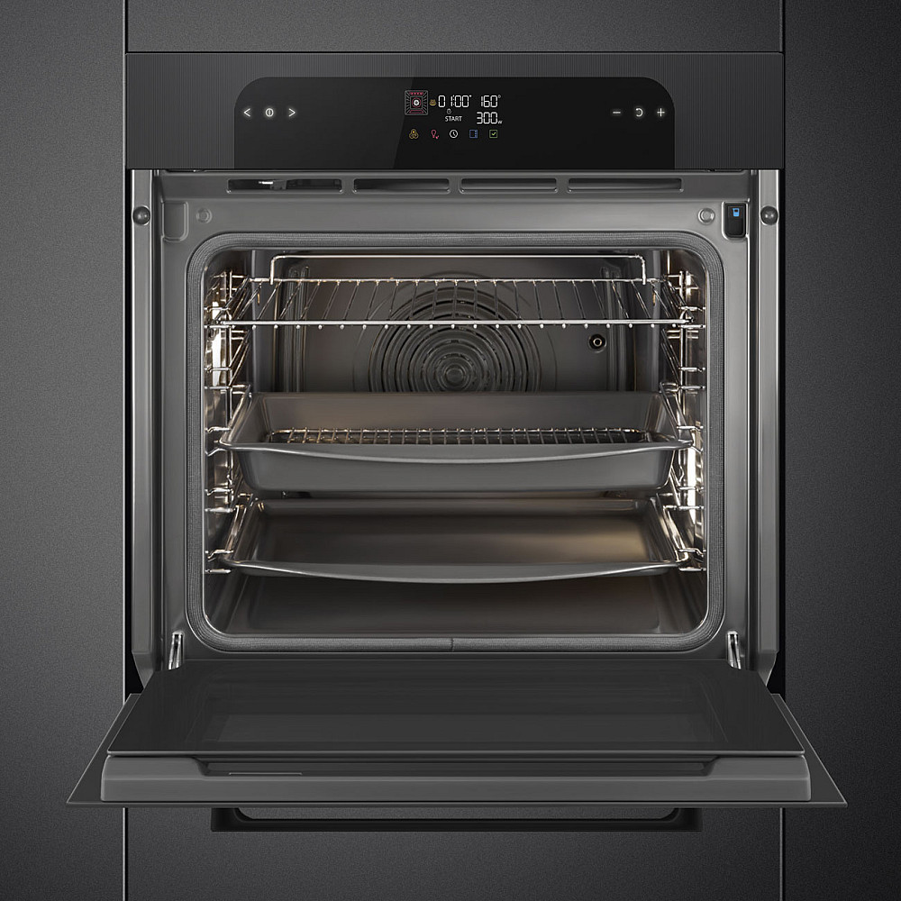 Kombiugn Smeg SOP6202S2PB med Ångfunktion och Stektermometer Svart 60 cm