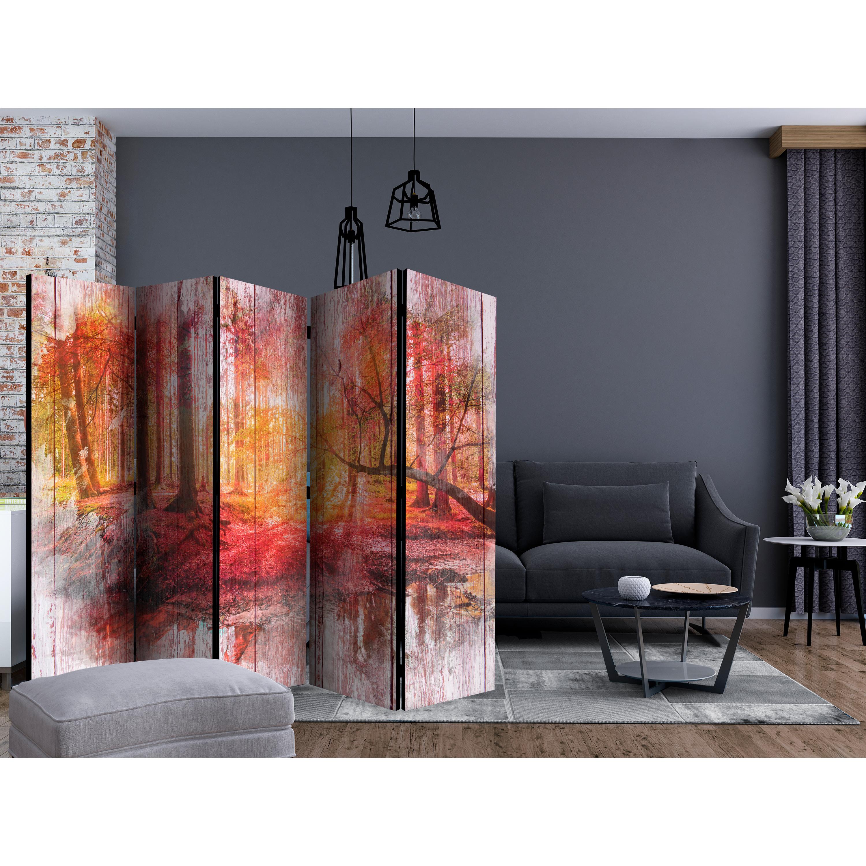 Rumsavdelare Skärmvägg Arkiio Autumnal Forest II 225x172 cm