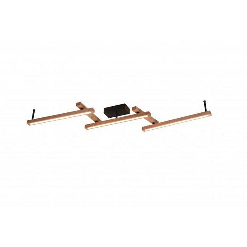 Taklampa Trio Bellari LED Plafond Trä