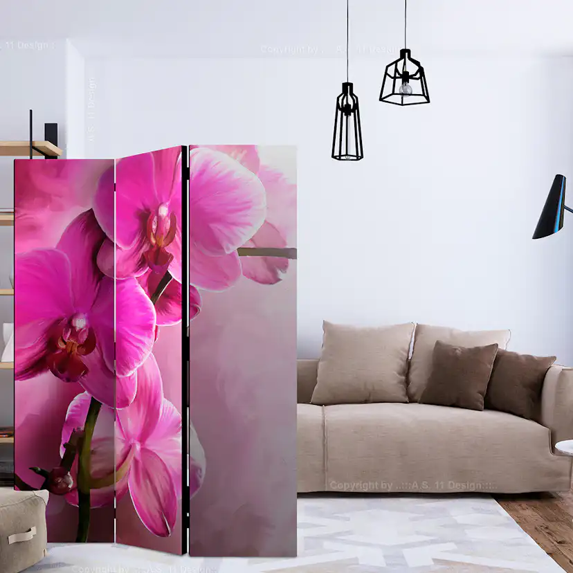 Rumsavdelare Skärmvägg Arkiio Pink Orchid 135x172 cm