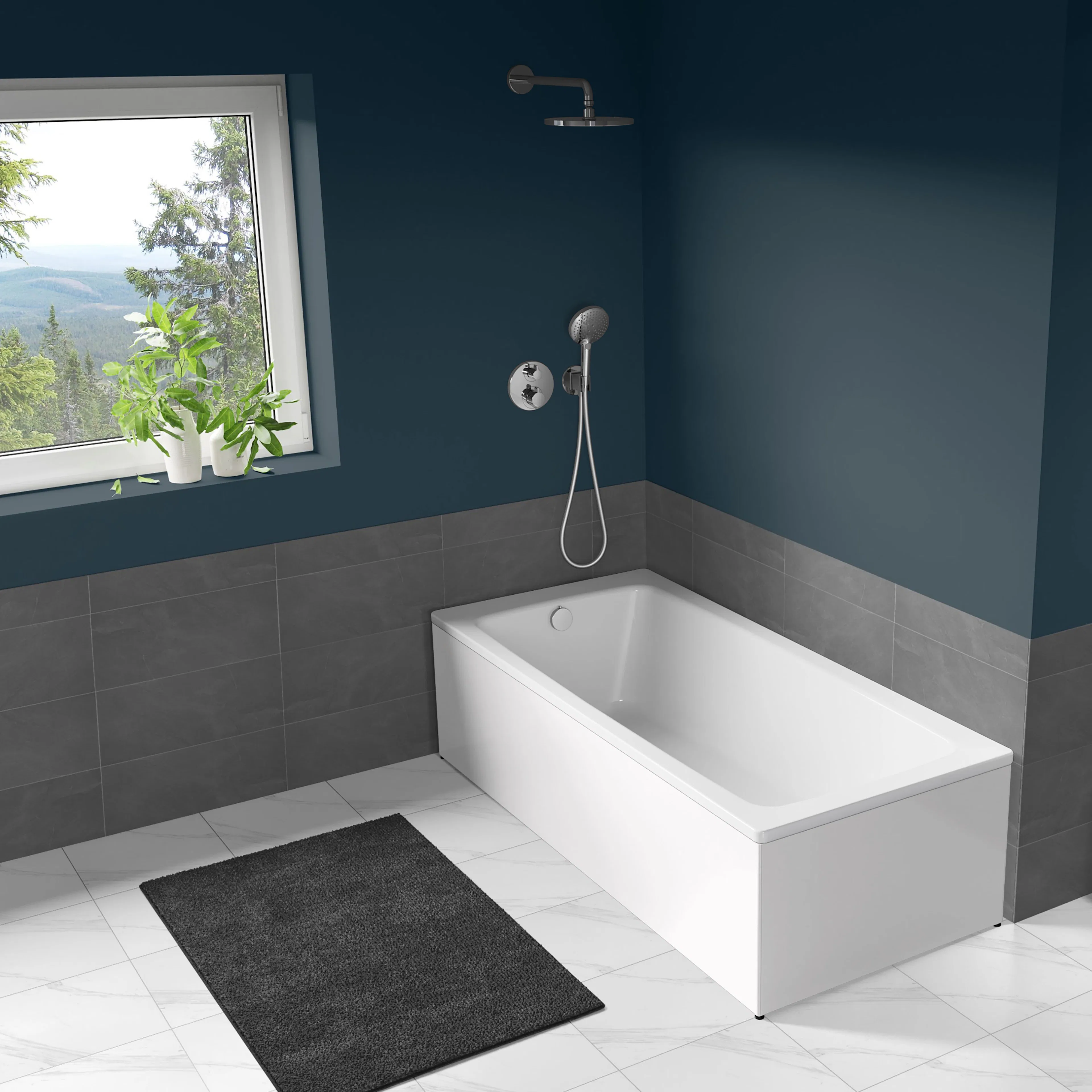 Badkar Cayono med Blanco Zeus front 1500 mm, Blanco Zeus