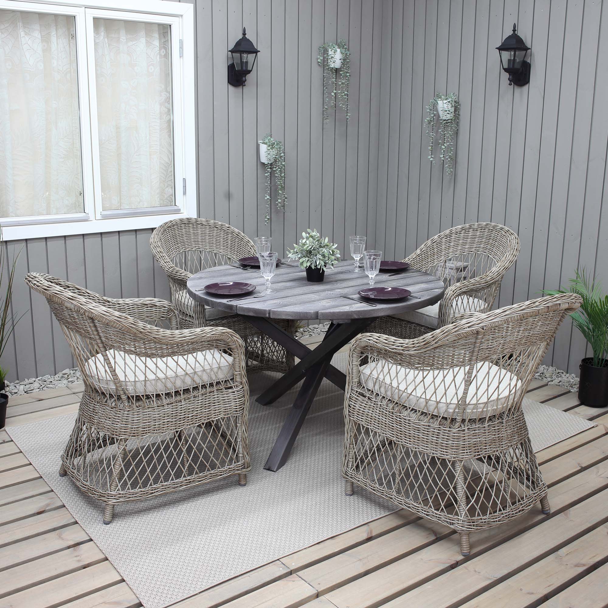 Trädgårdsfåtölj Baltic Garden Merida 2-pack