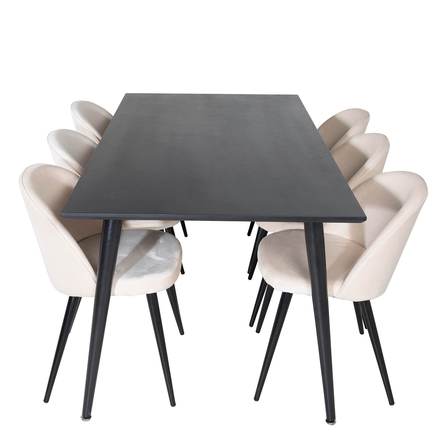 Matgrupp Venture Home Dipp med 6 Velvet Stolar