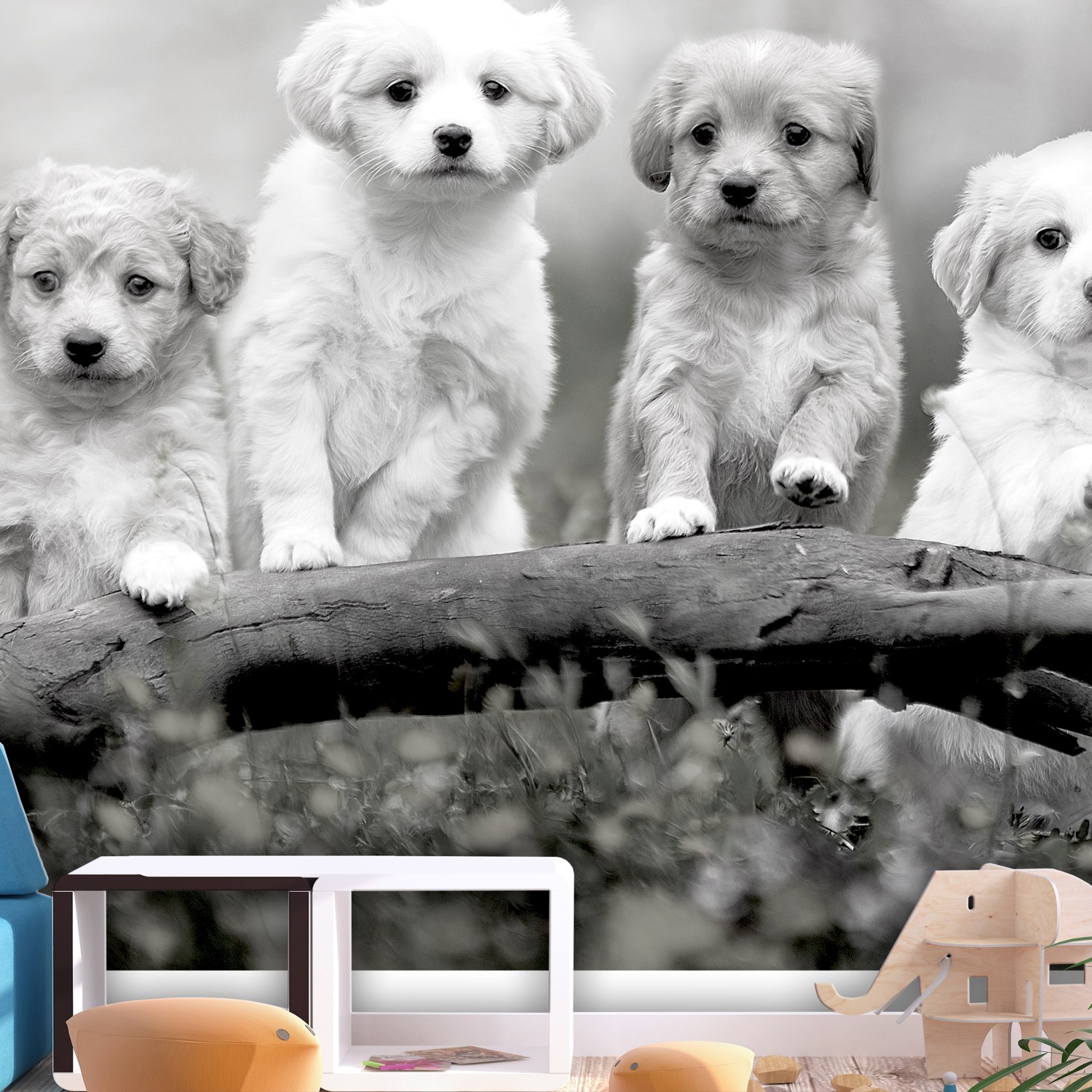 Fototapet Arkiio Four Puppies