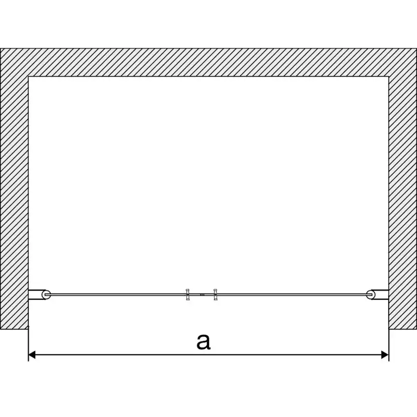 Duschdörr Arrow DuoDoor Special Delvis Frostat Glasx380x770xIngen breddningsprofil