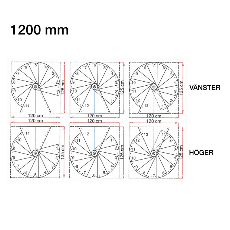 Spiraltrappa Byggera Euro Design Vit