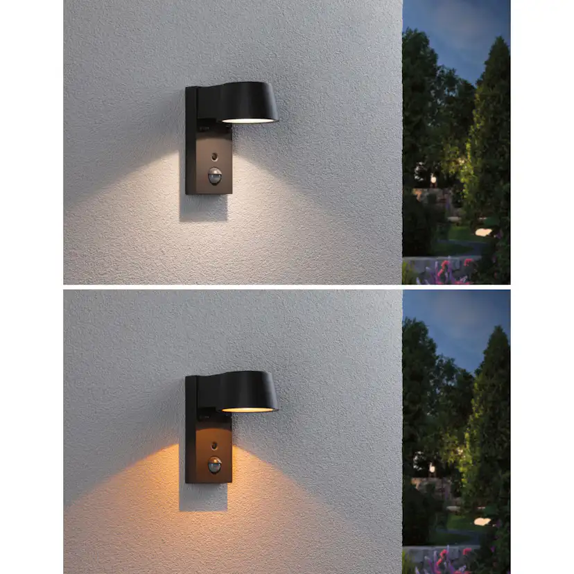 Fasadbelysning LED Paulmann Capea IP44 230V Design: med Skymningsstyrd Rörelsedetektor, Ljus: Gold Light (insektsvänlig)