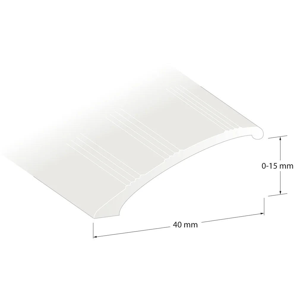 Nivålist Standard silver 1000x40x10 LxBxH 1000x40x10 mm